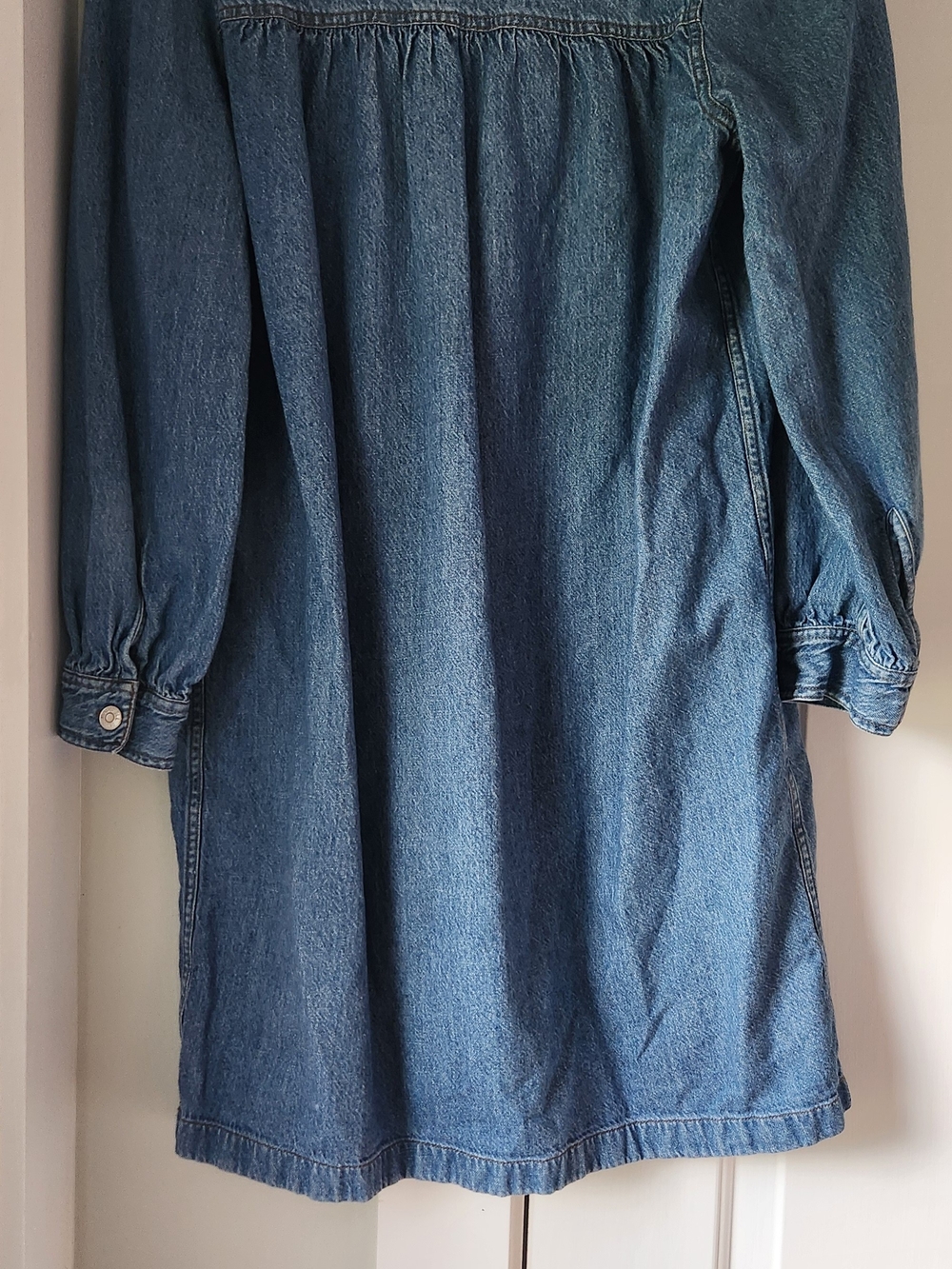 Madewell Denim Blue Long-Sleeve Shift Dress
